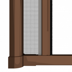 Moustiquaire porte enroulable latérale kocoon marron Zoom B